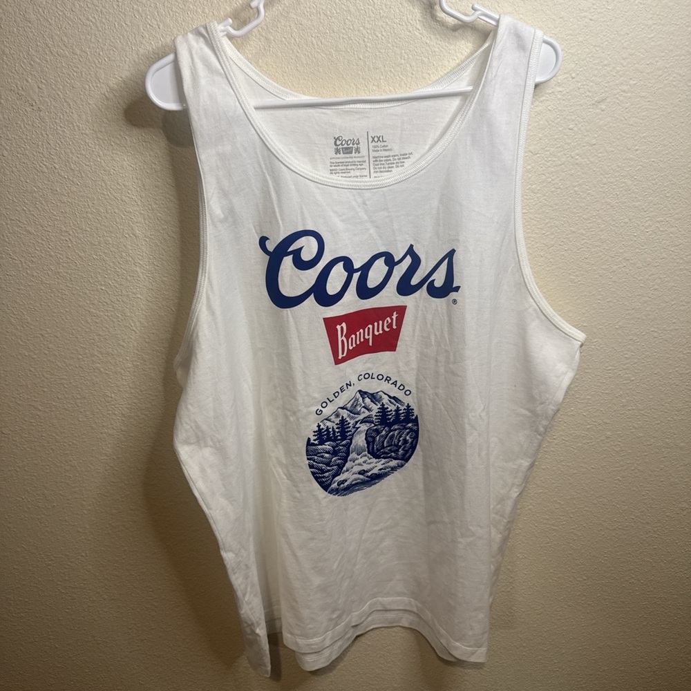Coors White and Blue Graphic Tanktop XXL
